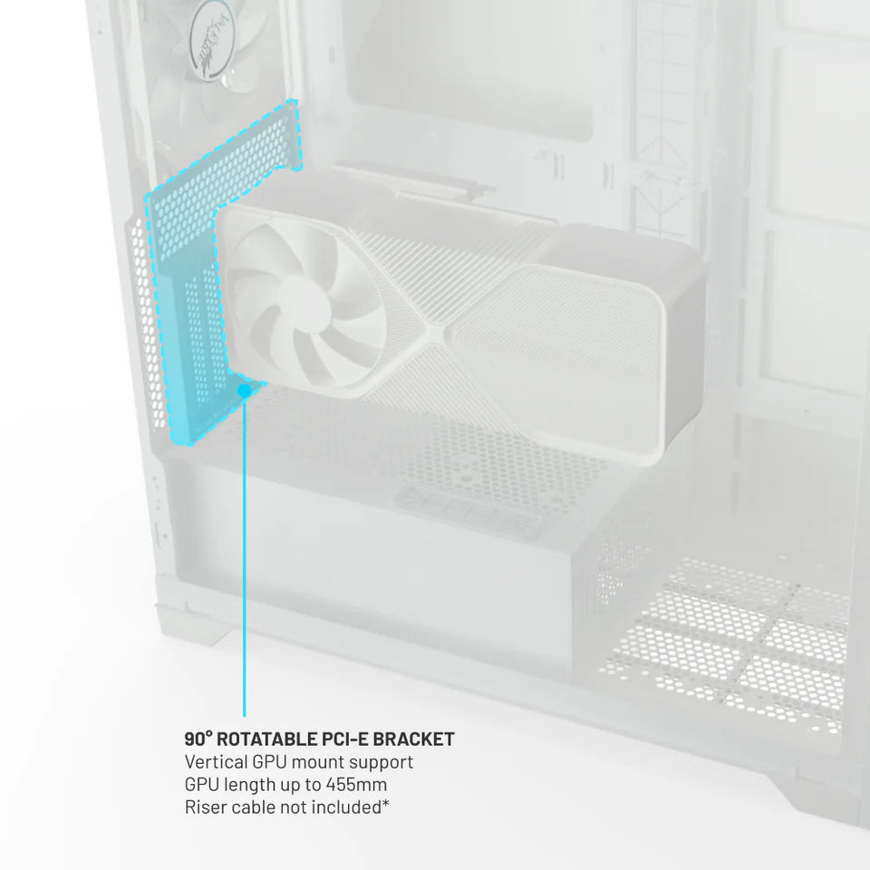 Valkyrie VK-02 Mid Tower ATX PC Case with LCD Screen White